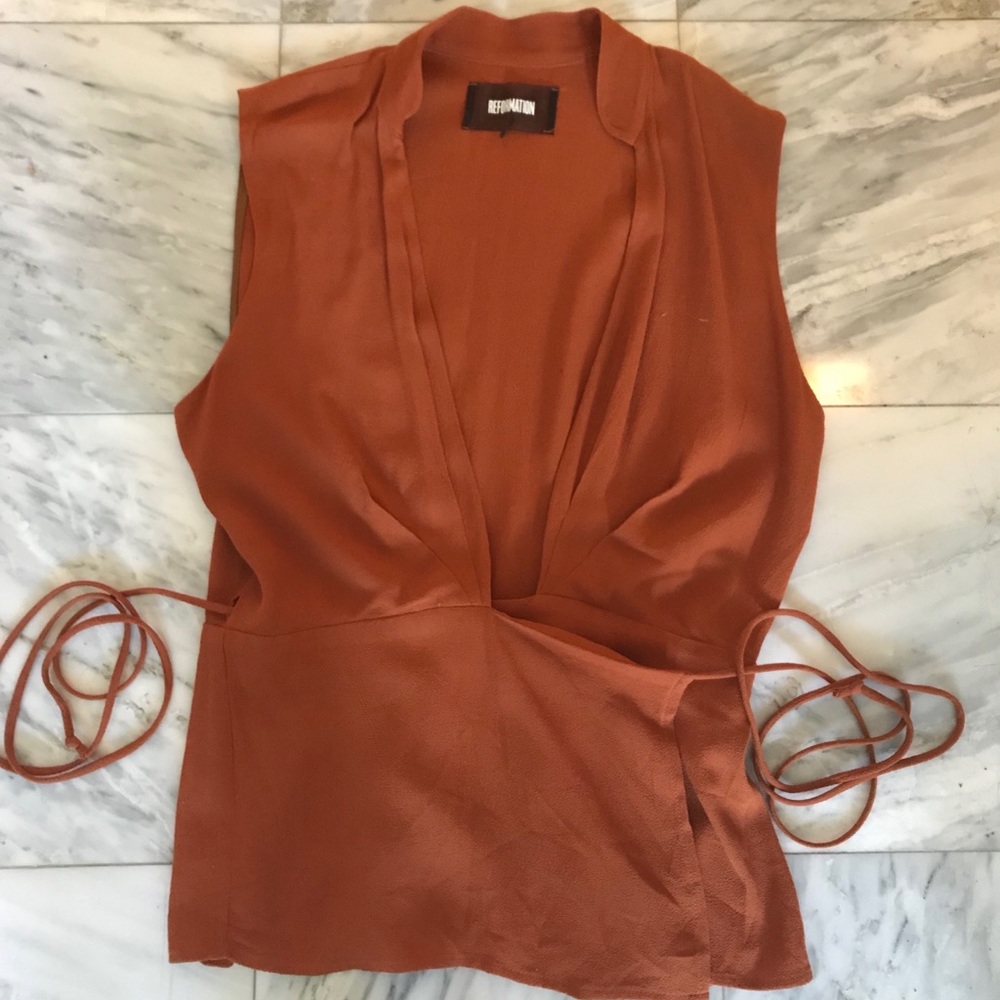 Reformation Wrap Top